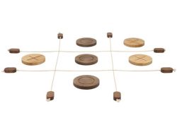 Moments Of Play Kryds og bolle 90 x 90 cm Grå/Brun